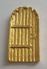 Tür, Eingangspforte mit Rundbogen für historische Segelschiffe, 12x24mm, Messing