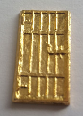 Tür, Eingangspforte für historische Segelschiffe, 11x20mm, Messing platiert